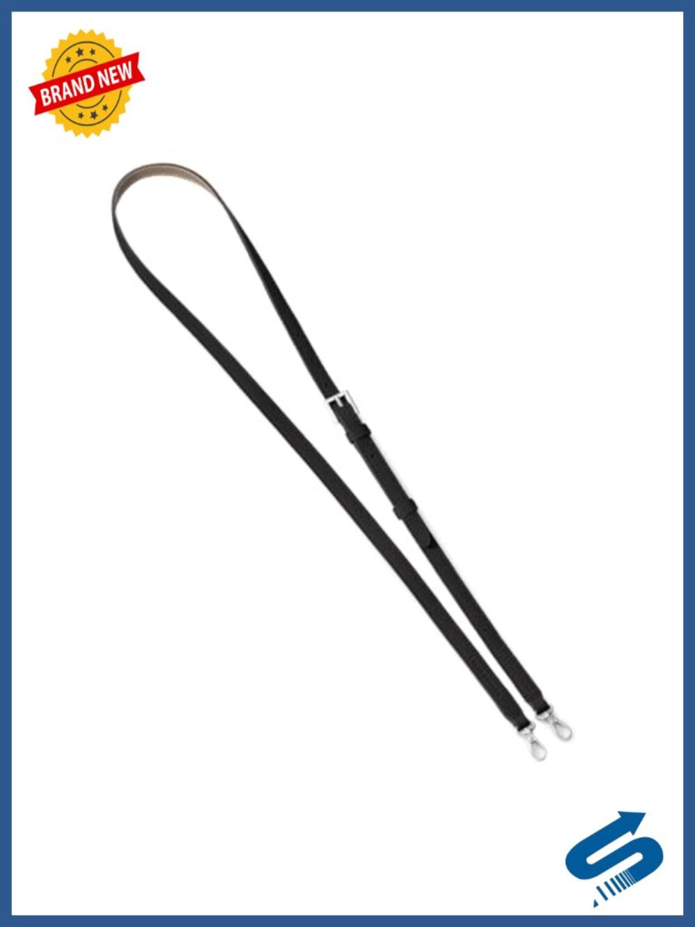Adjustable Leather Shoulder Strap Silver Hardware